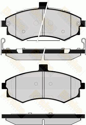 BRAKE ENGINEERING Комплект тормозных колодок, дисковый тормоз PA1656